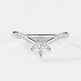 Creative Touch Simple pieces Curved Crown Stacking Wedding Band