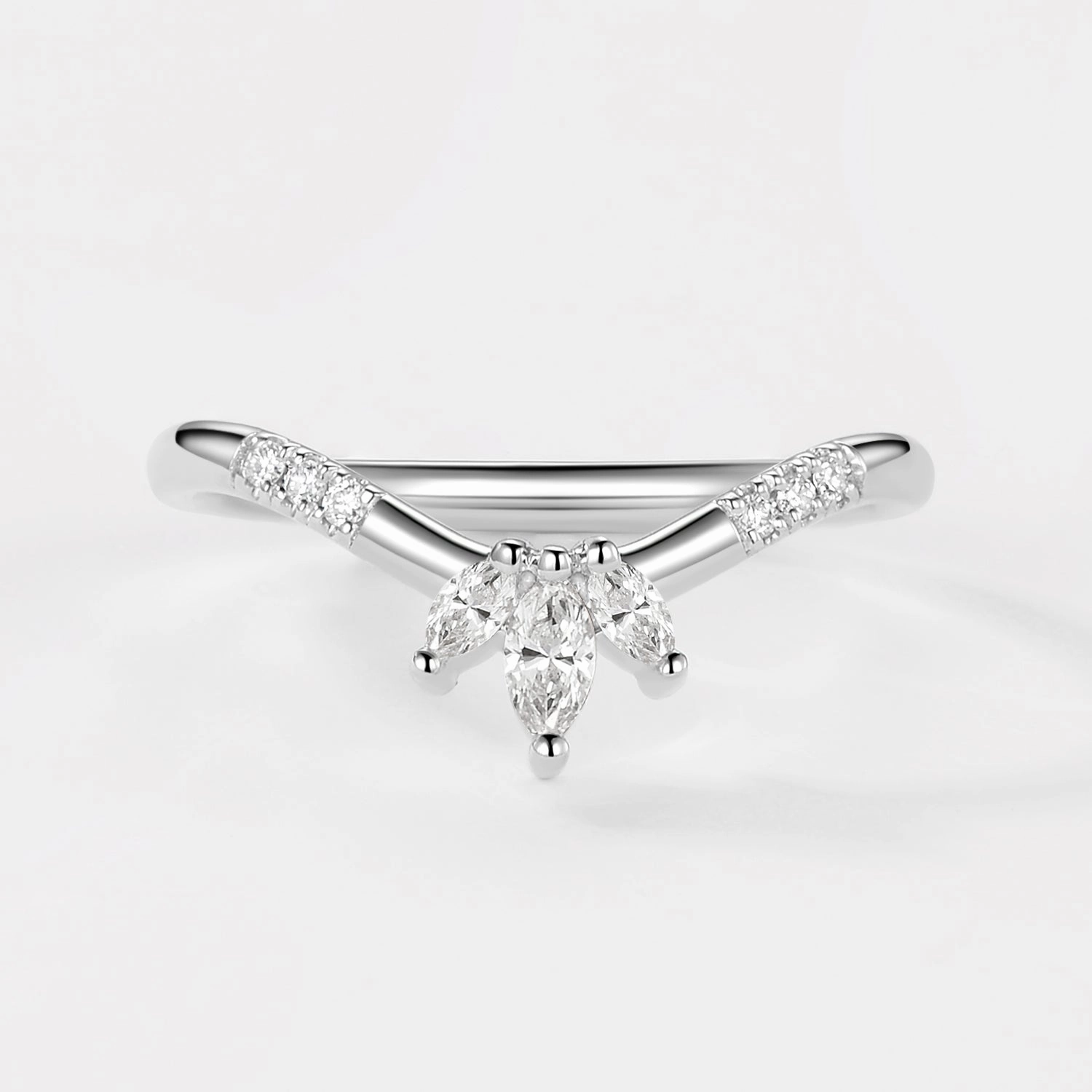 Creative Touch Simple pieces Curved Crown Stacking Wedding Band