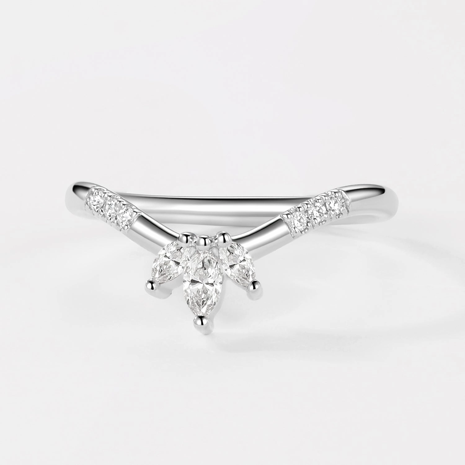 Curved Crown Stacking Wedding Band Modern Snap Formal Wear