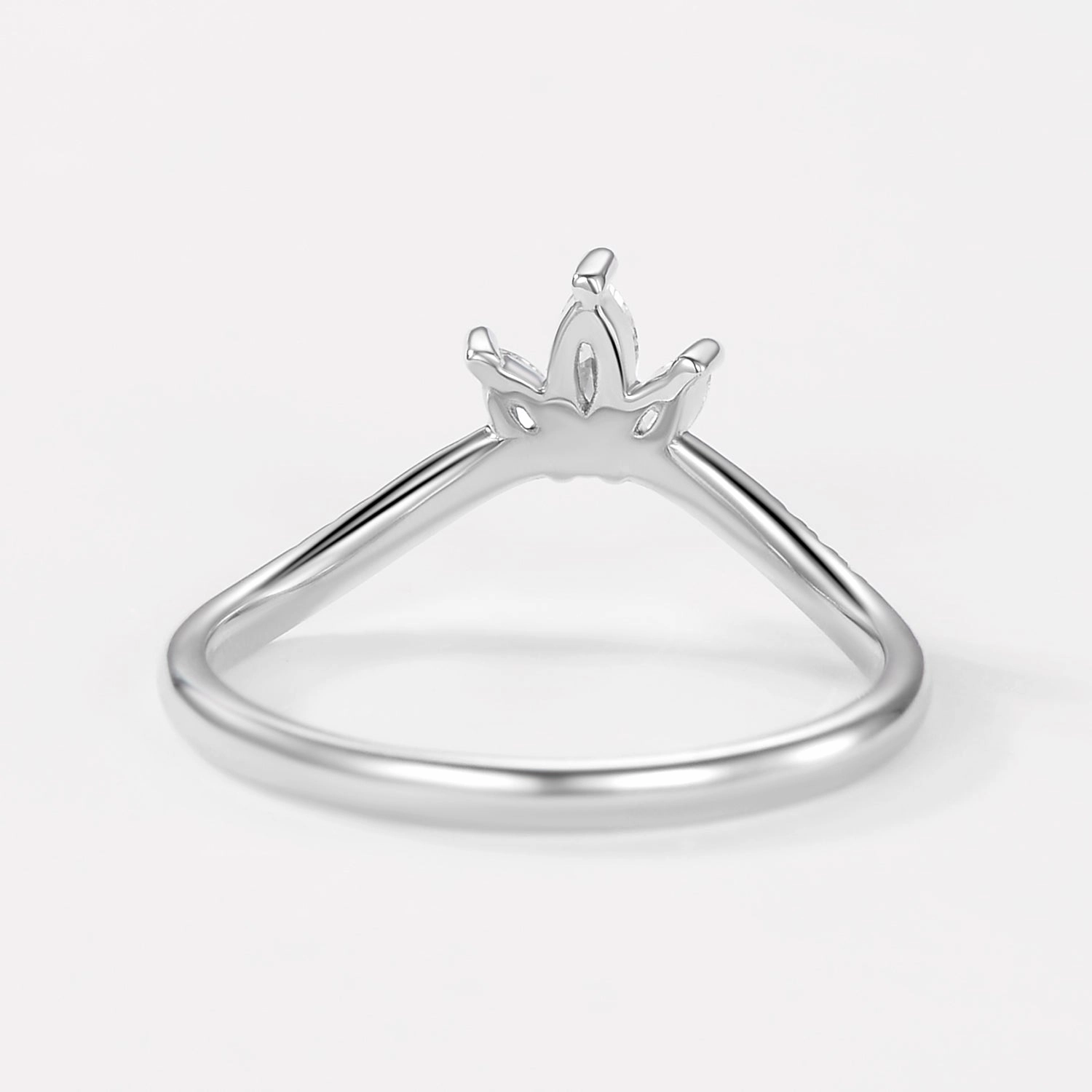 Curved Crown Stacking Wedding Band Chic Pop