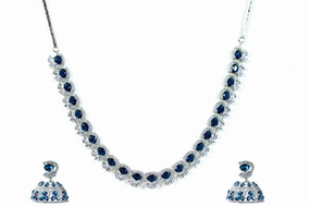 Heridity oval Zircon necklace set Eye-Catching Detail