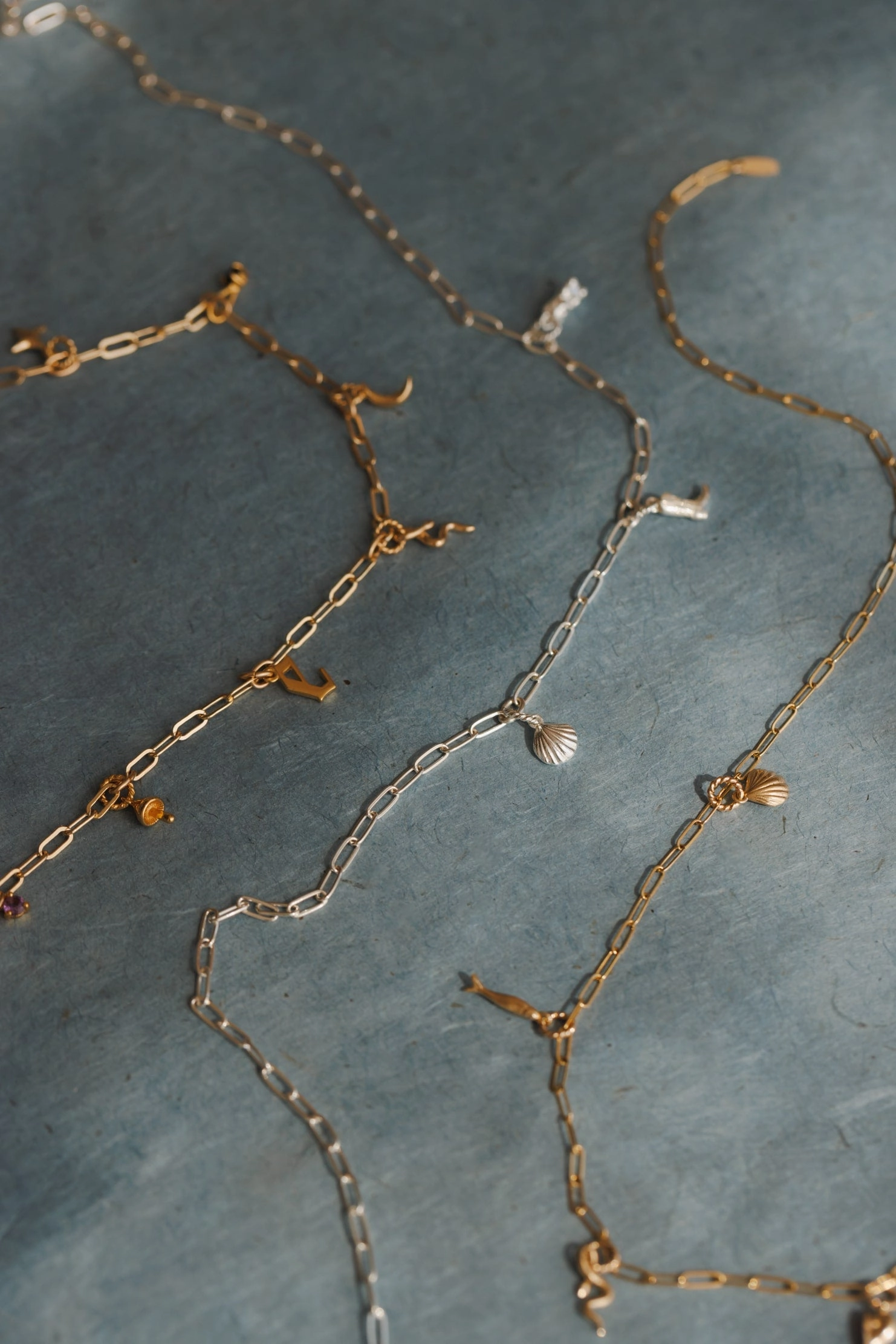 Custom Charm Bracelet Bold Lines Gentle Accent