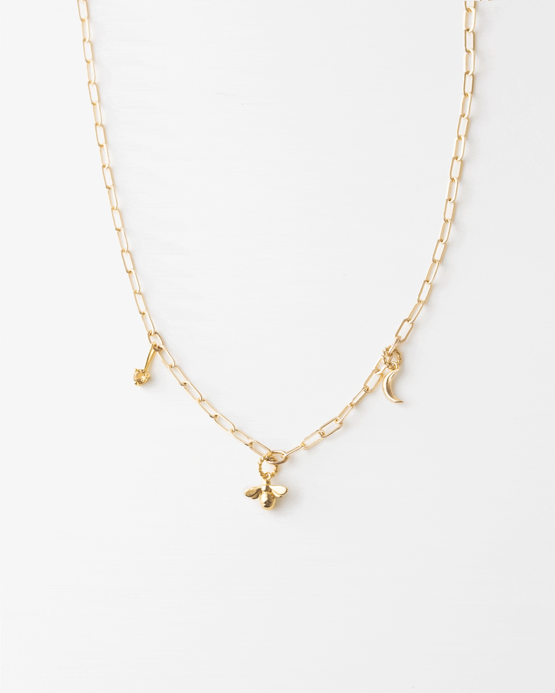 Shiny Layer Neat Spark Custom Charm Necklace