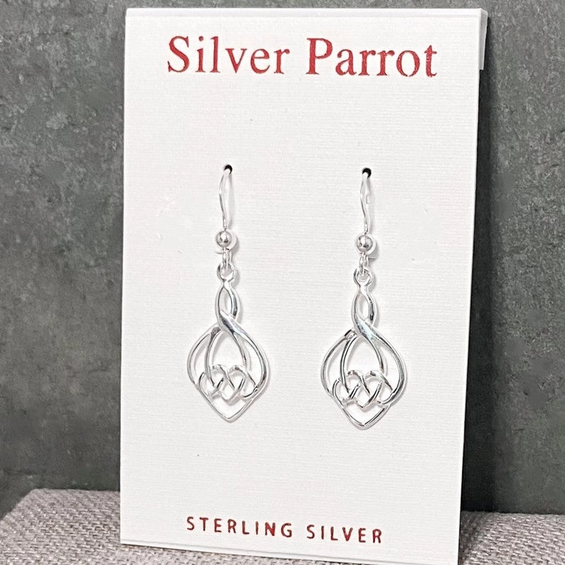 Celtic Knot Sterling Silver Earrings Premium Craft Graceful Sparkle
