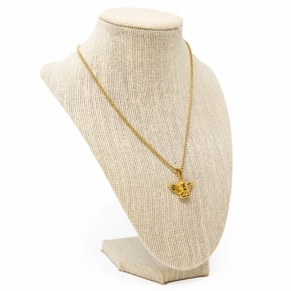 Romantic Date Concert Style Guardian Angel Necklace