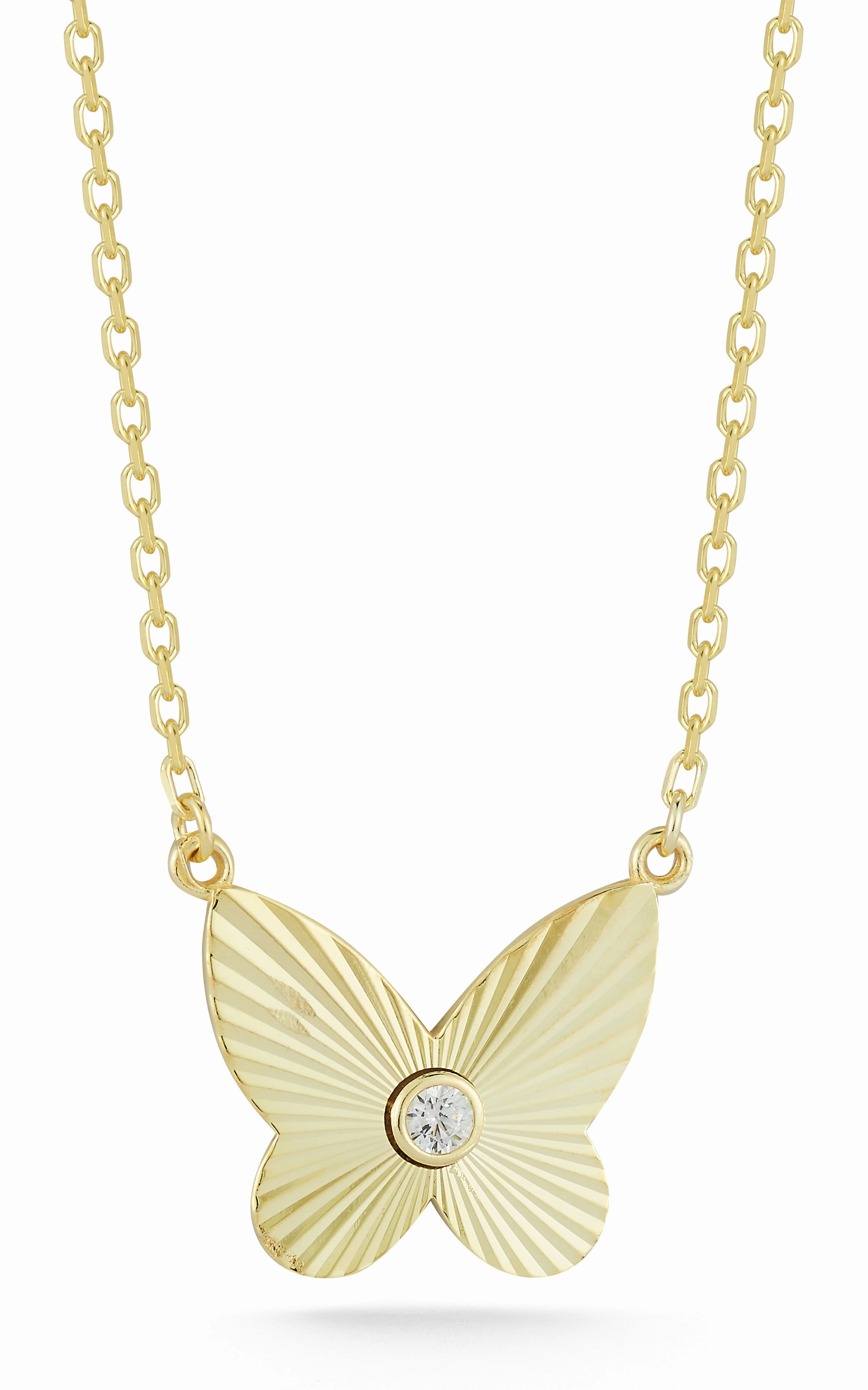 Anniversary Style Valentine Item CZ Butterfly Necklace