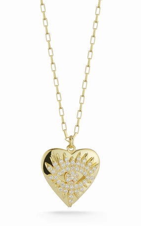 Elegant Highlight CZ Heart Necklace