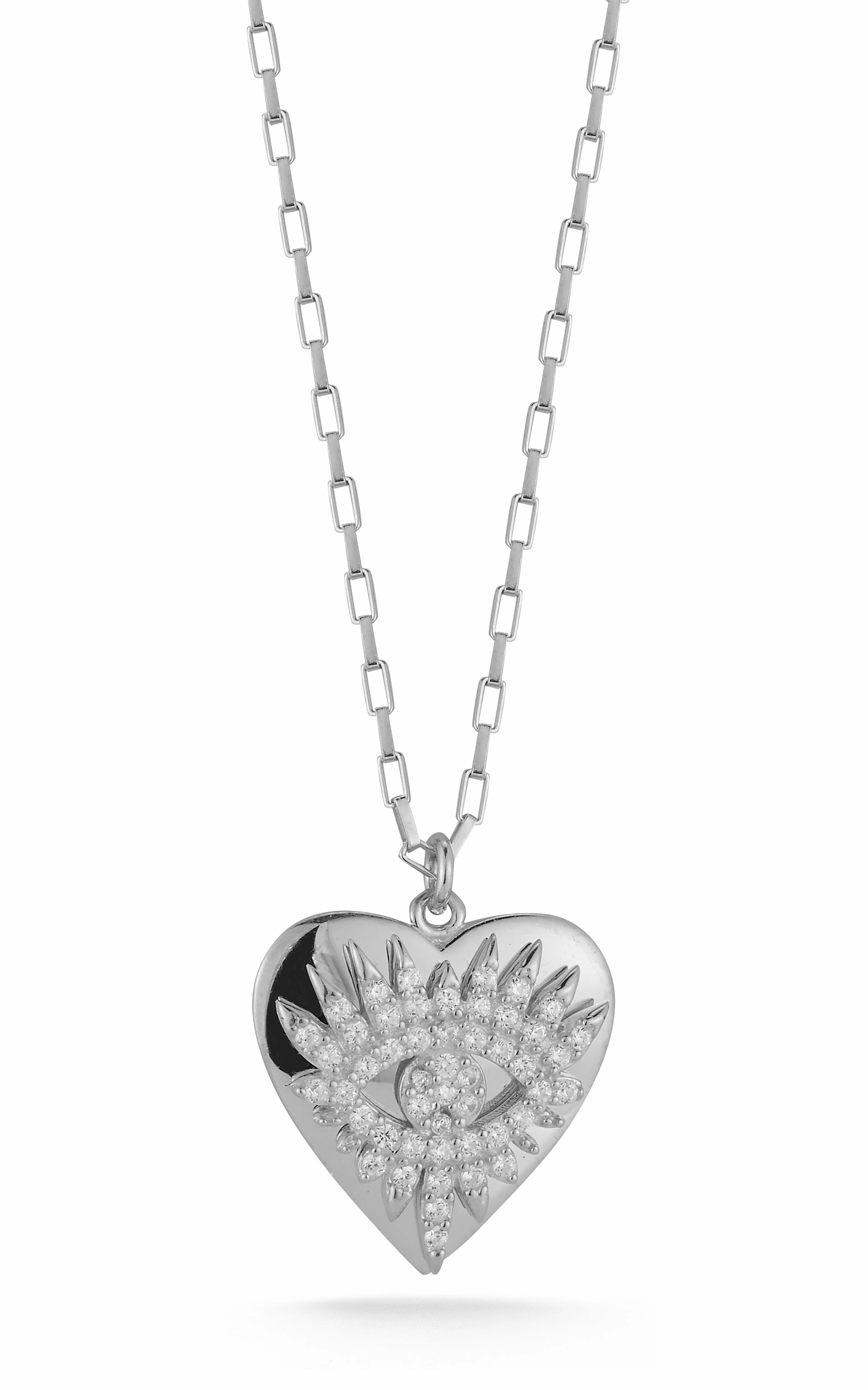 CZ Heart Necklace Contemporary piece