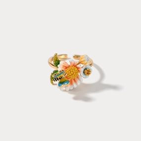 Fashionable Symbol Synthetic Make Bee Daisy Ring