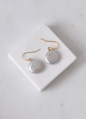 Coin Pearl Earrings Delicate Aesthetic Trendy Option