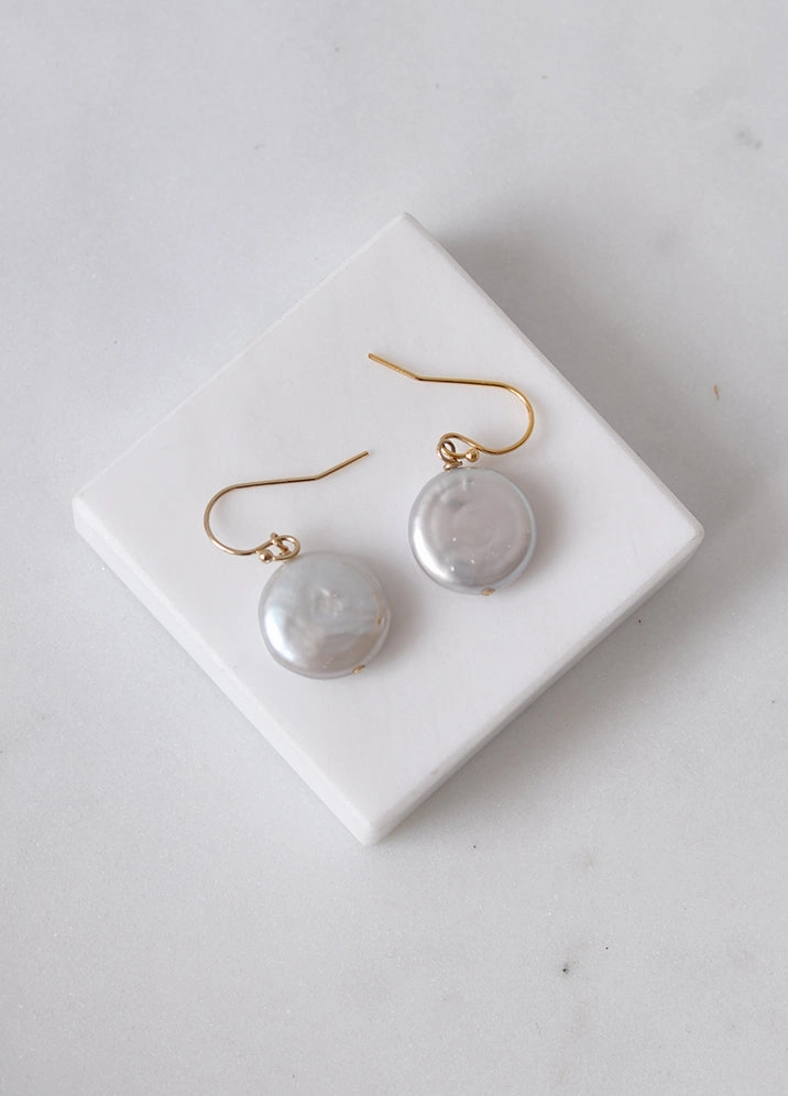 Coin Pearl Earrings Delicate Aesthetic Trendy Option