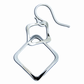 Sterling Connected Squares Earrings Classic Appeal