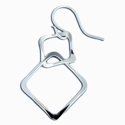 Sterling Connected Squares Earrings Classic Appeal
