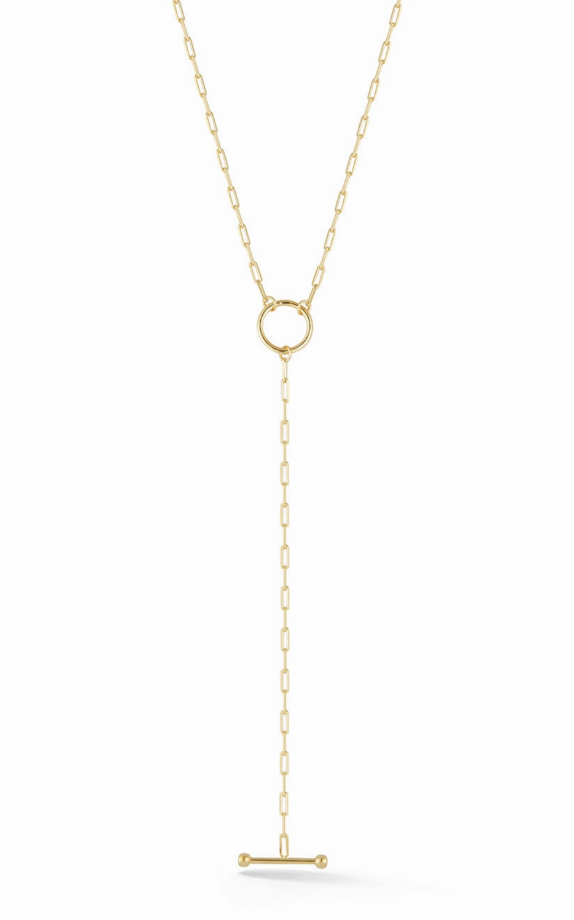 Dainty Chain Toggle Clasp Lariat Necklace Bold Style Superior Gift