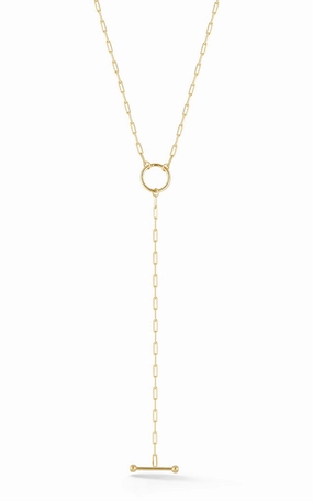 Dainty Chain Toggle Clasp Lariat Necklace Bold Style Superior Gift