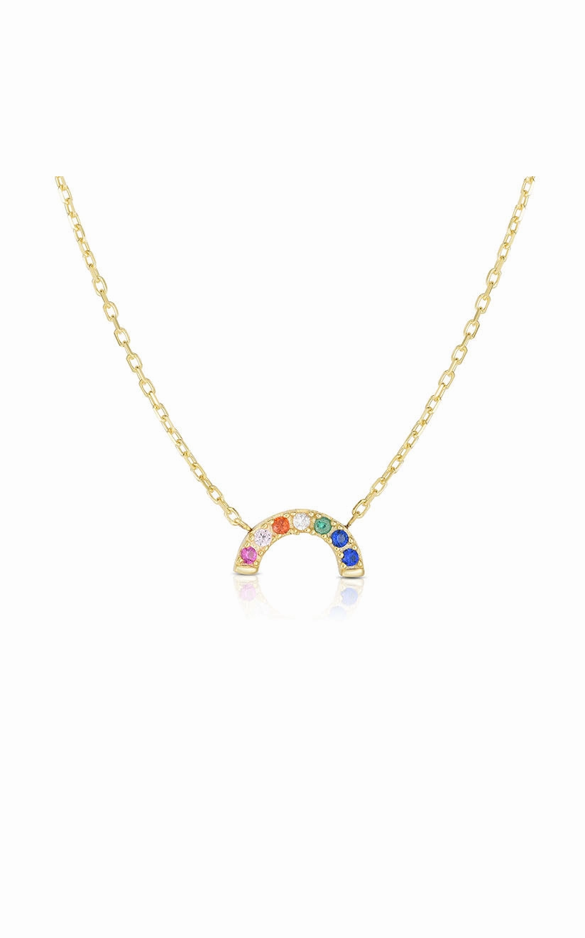 Tiny Rainbow Necklace Family Detail Style Accessory