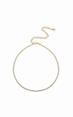 Fresh Vibe Office Present Dainty Tennis Choker Necklace