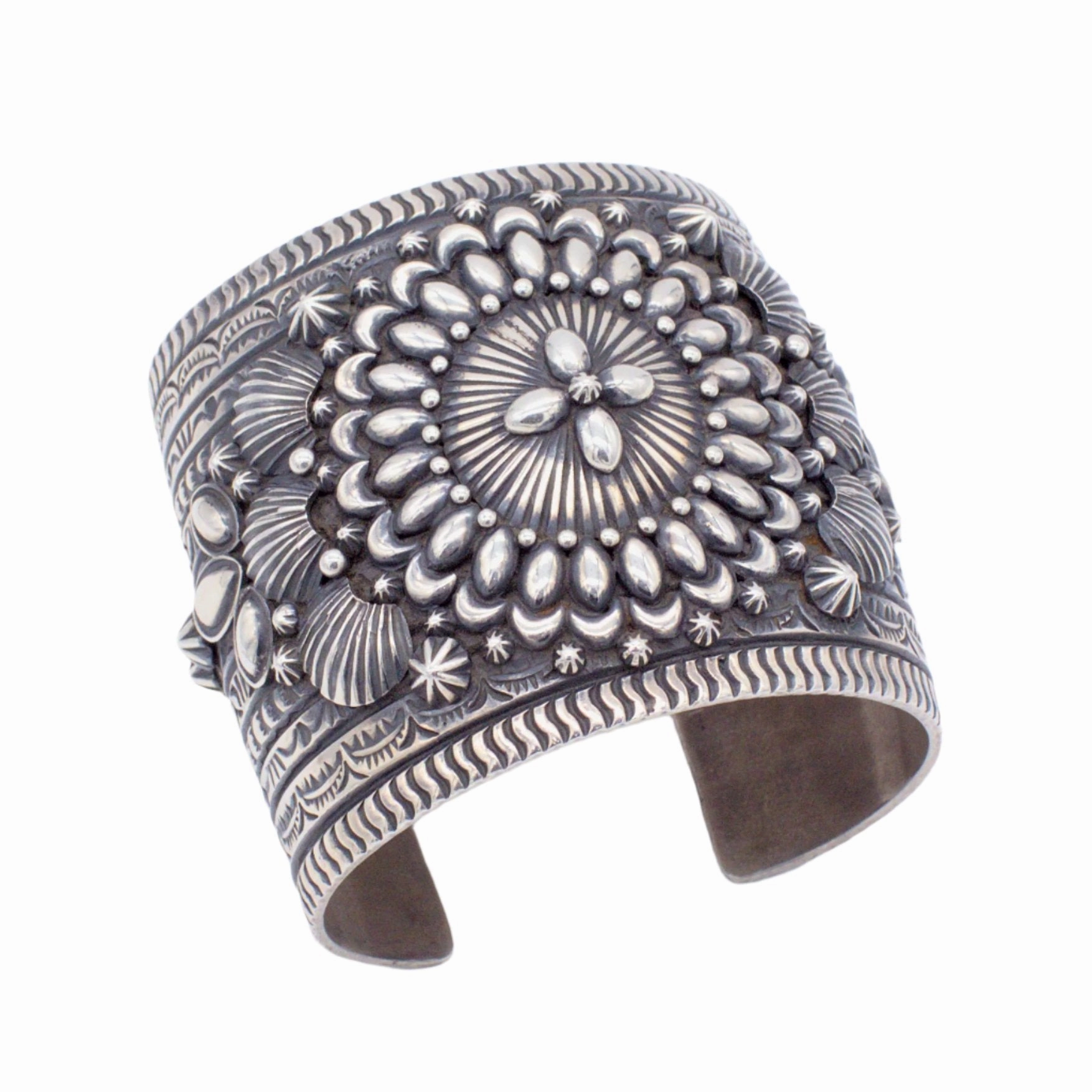 Darryl Becenti Handmade Navajo Heavyweight Sterling Silver Bracelet Dazzling Style Clean Lines