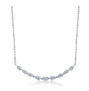 Hearts On Fire 18K White Gold  Diamond Aerial Dewdrop  Pendant with a 18K White Gold Cable Link Necklace (0.50ctw) Budget-Friendly Style