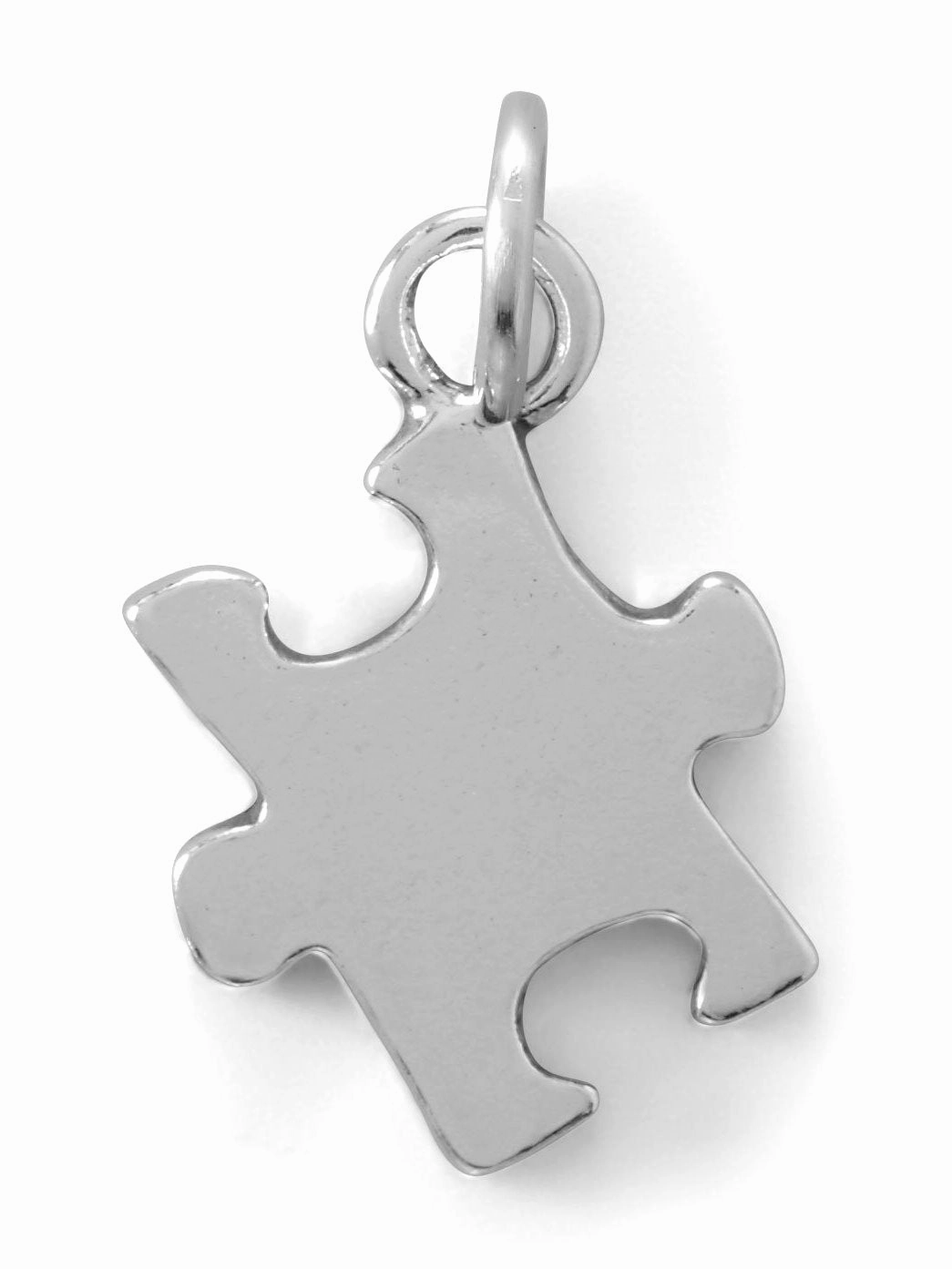 Polished Details Puzzle Charm Autism Awareness Sterling Silver