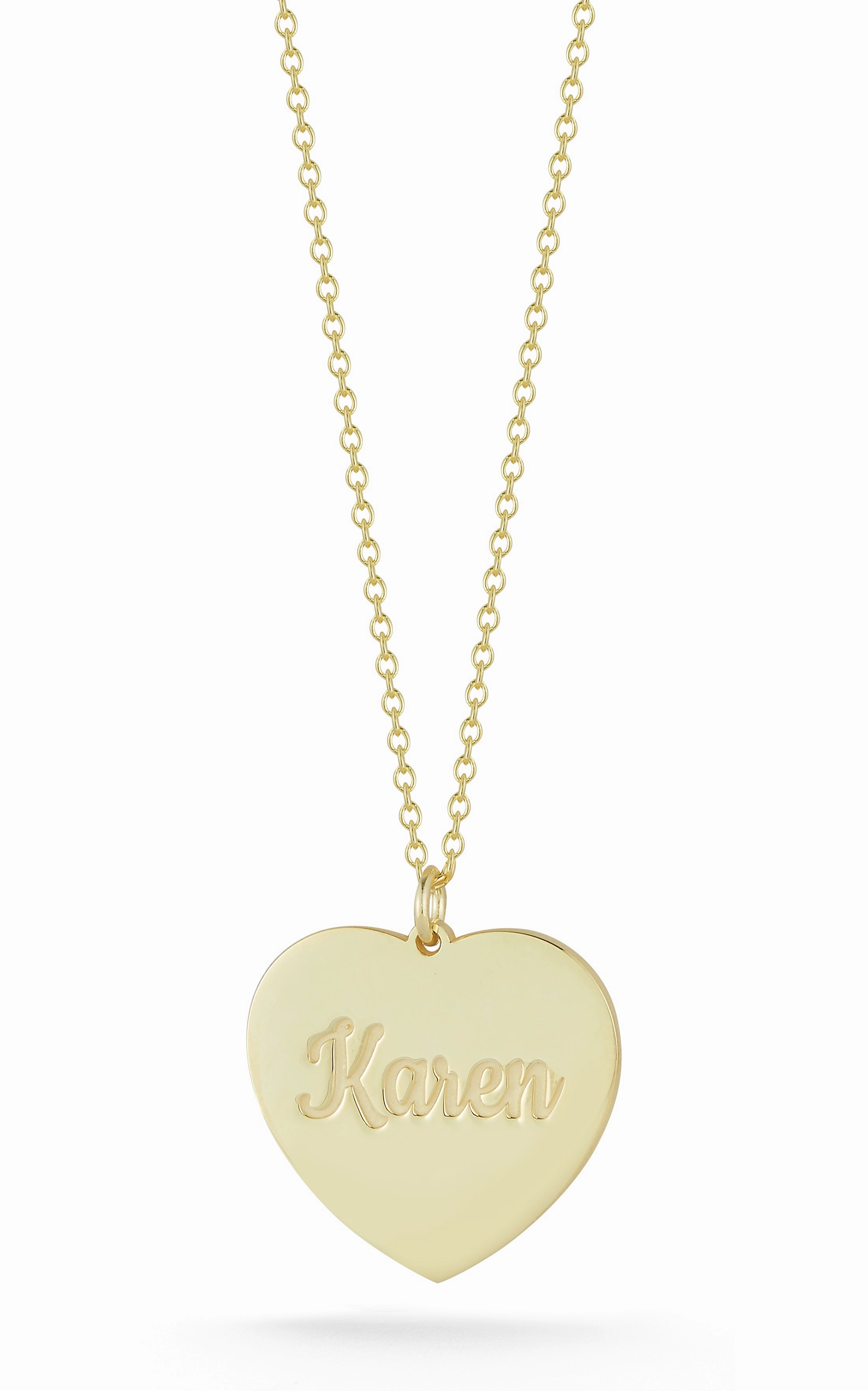 Holiday look Lightweight Adornment Engraved Heart Necklace