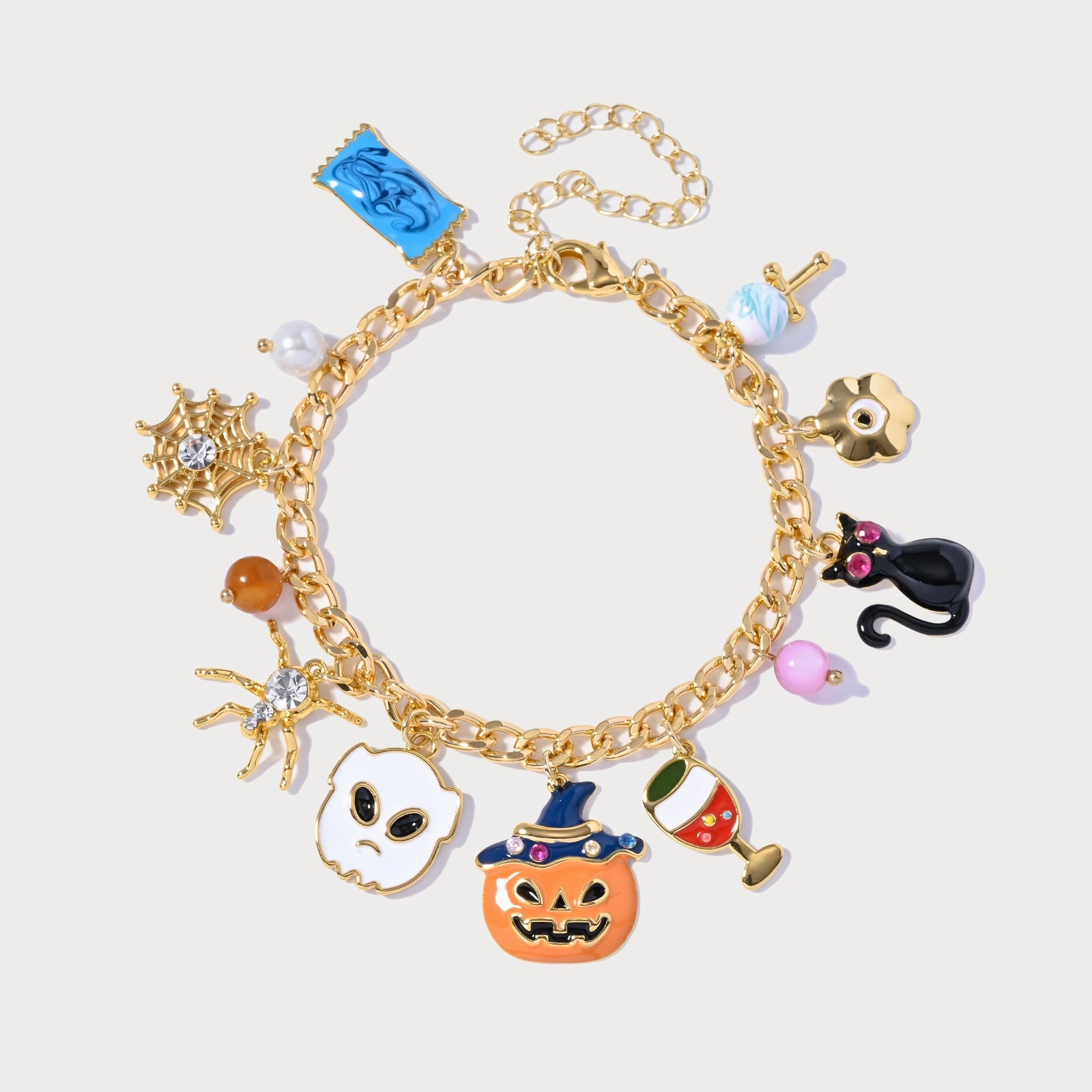 Finest Accent Halloween Charm Bracelet