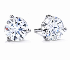 Casual accessory Hearts On Fire Round Solitaire/Stud Diamond Earrings in 18K White Gold (.75ctw)