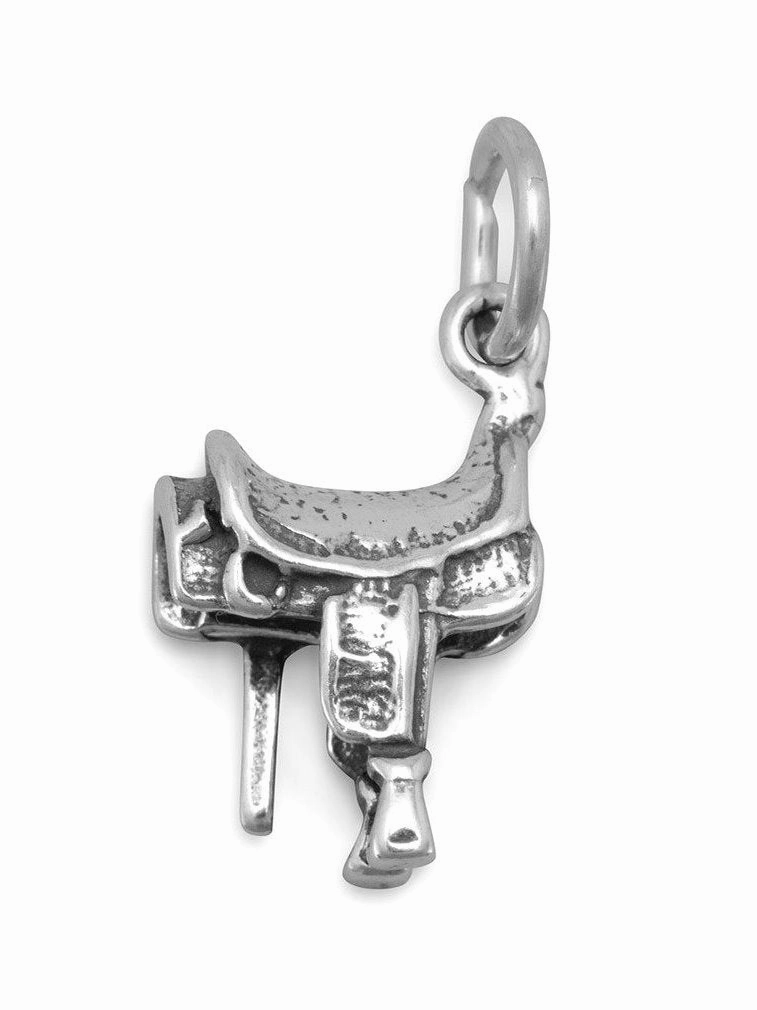 Saddle Charm Sterling Silver - Made in the USA Seasonal Style