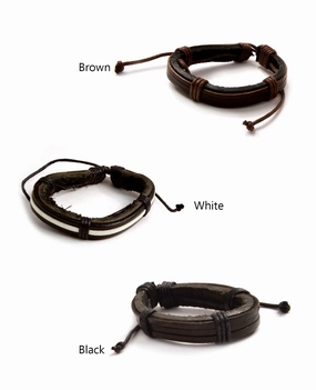 Celebrity Approved Sudden Vision Line Leather Bracelet