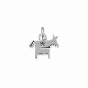 Democrat Donkey Charm Sterling Silver - Made in the USA Glamorous look