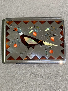 Signature Flair DENNIS EDAAKIE ZUNI INLAY STERLING SILVER BELT BUCKLE