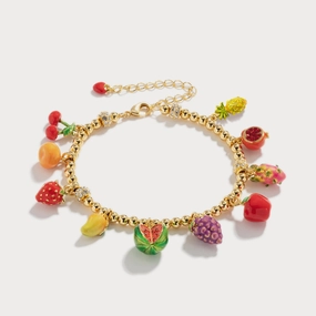Fruit Basket Enamel Bracelet Perfectly Viewed Hemispheric Combinations