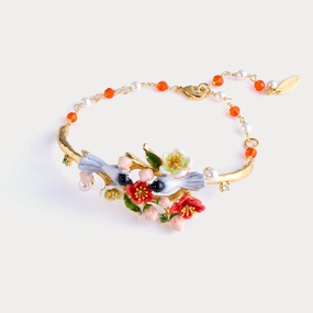 Best Blends Stellar Composites Red-billed Blue Magpie Pearl Bracelet