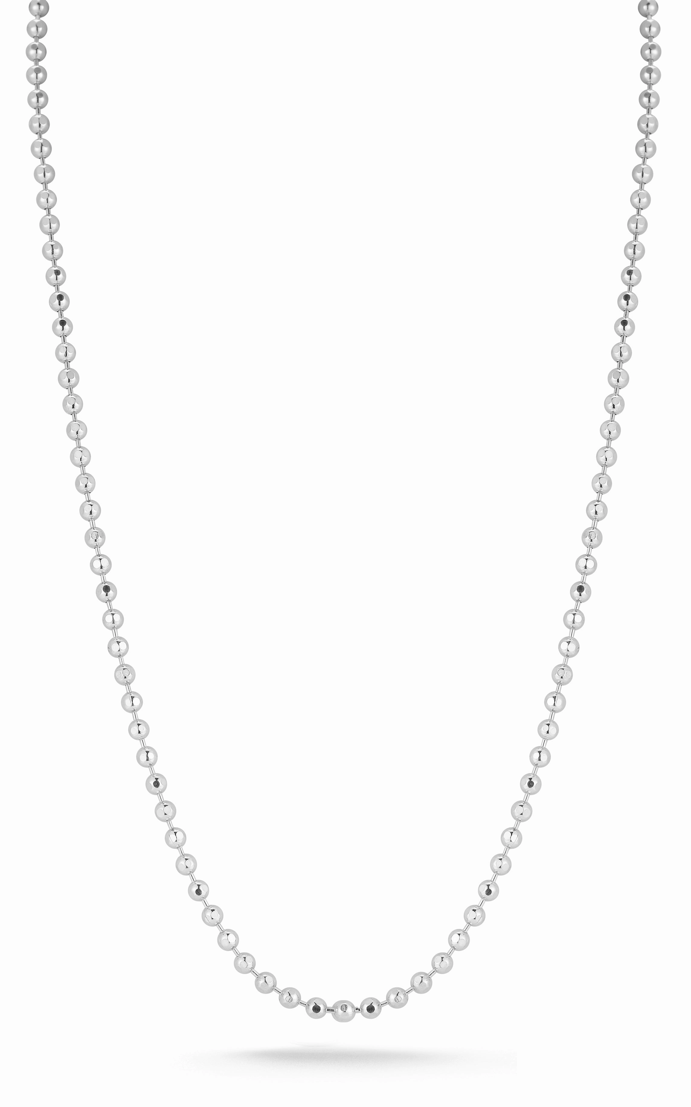college student Stunning Present Diamond Cut Ball Chain Necklace
