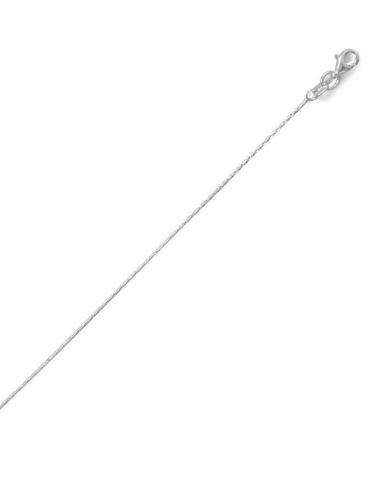 Diamond-cut Sparkle Chain Necklace Sterling Silver 1.1mm Exquisite Shine