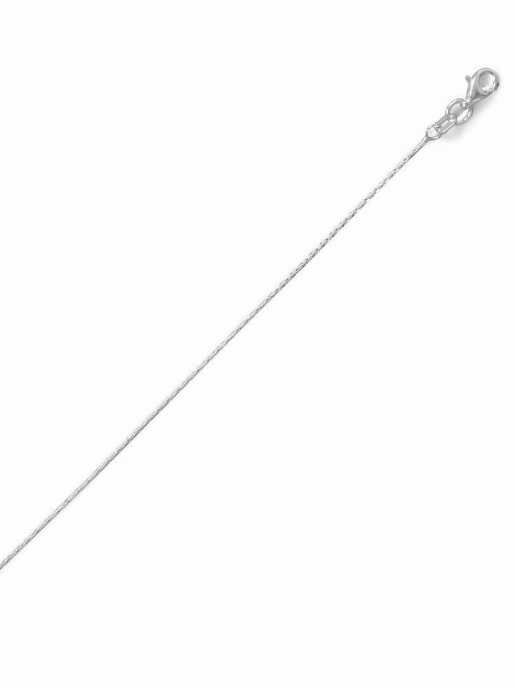 Diamond-cut Sparkle Chain Necklace Sterling Silver 1.1mm Formal Attire Classic Beauty