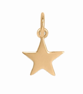 14k Yellow Gold Star Charm 7.5mm Everyday Fashion
