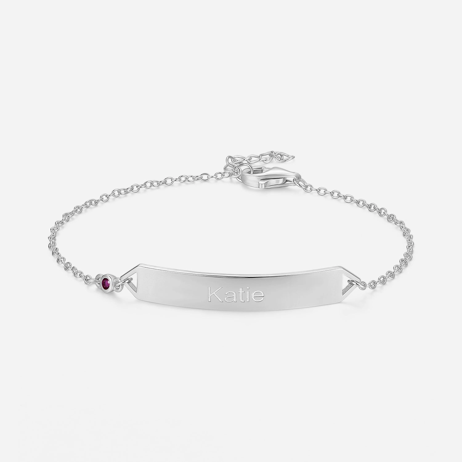 Personalized Name Bracelet with Birthstone Precisely Viewed Layered Looks