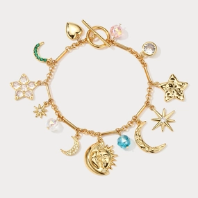 Moon Star Charm Bracelet Symbolic Saga