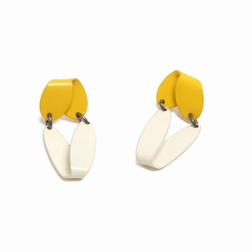 Classic Detail Double Fold Drops - Yellow   Pale Yellow