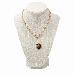 Celebration Accent Strong Accessory Double Royalty Coin Necklace