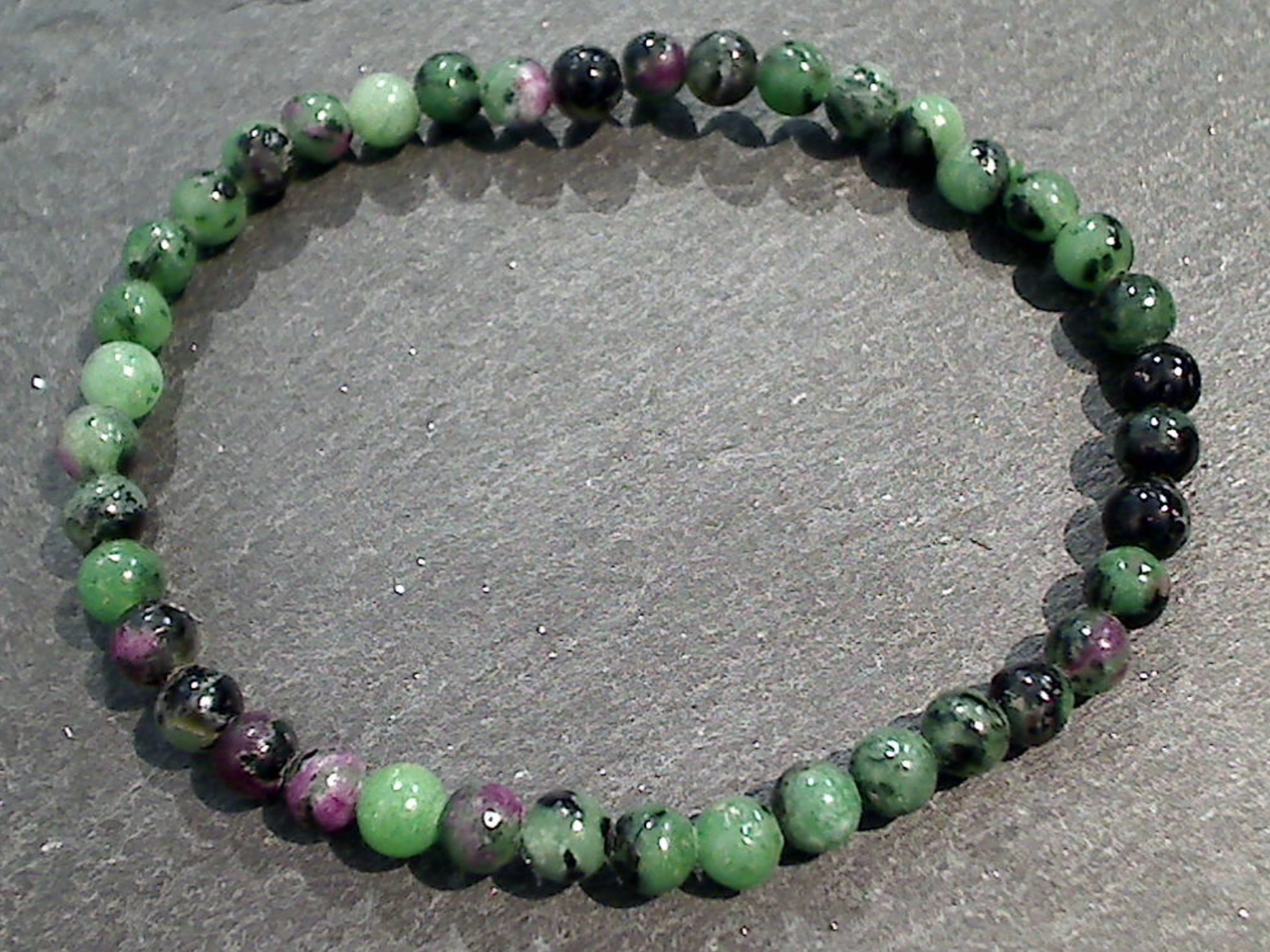 Ruby Zoisite 4MM Stretch Bracelet Impeccably Presented Carefree Vibe