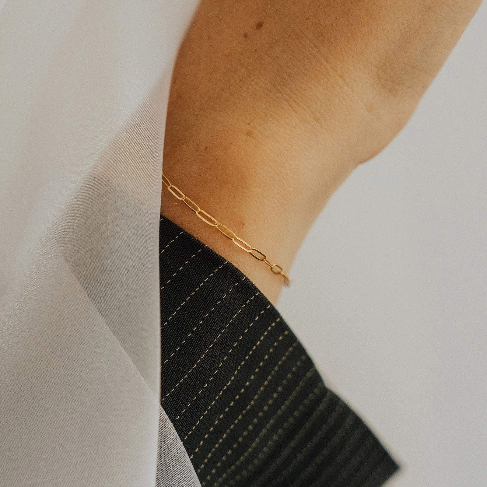 Drawn Chain Bracelet - 14K Solid Gold Inclusive Choice Unbridled Combinations