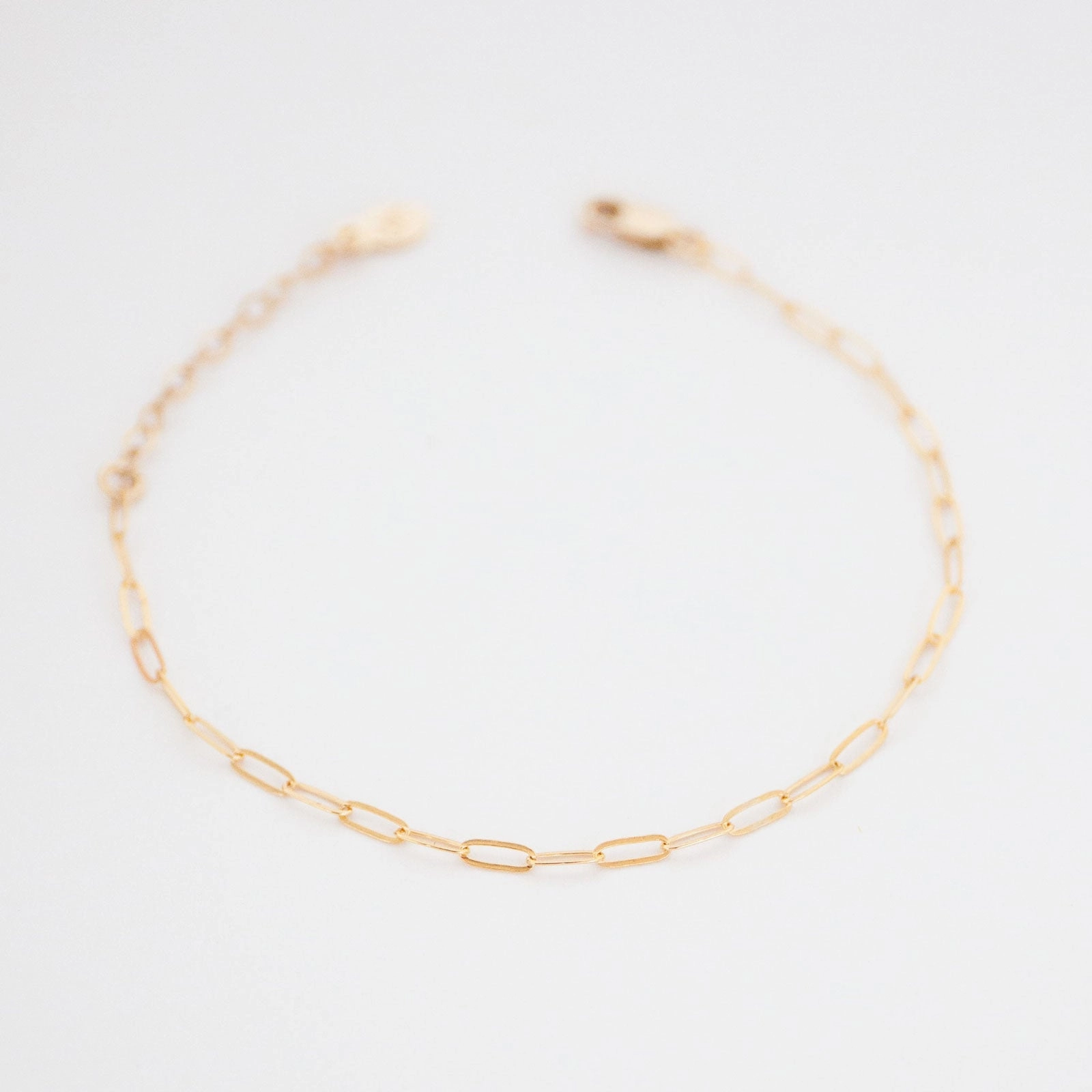 Worldwide Mixes Reputable Combinations Drawn Chain Bracelet - 14K Solid Gold