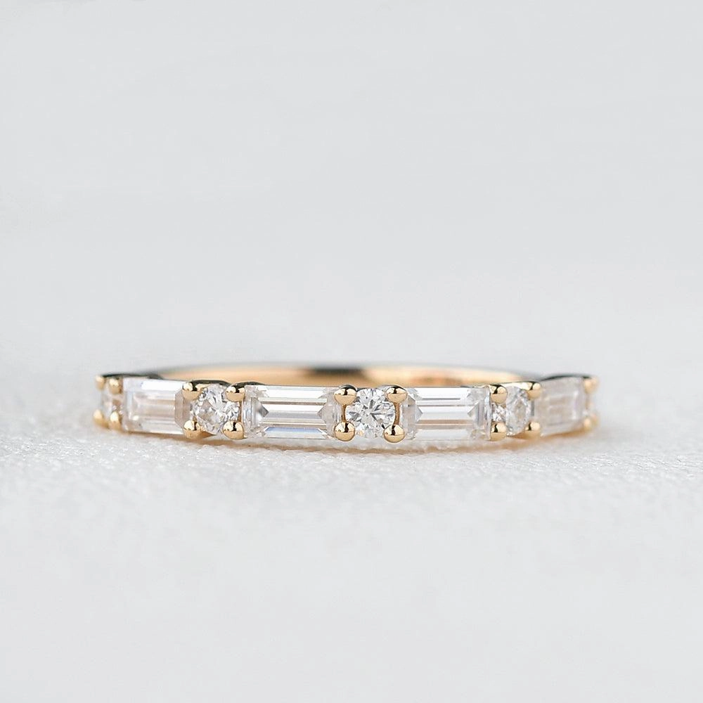 Elite Touch Moissanite Band Yellow Gold  Antique Ring