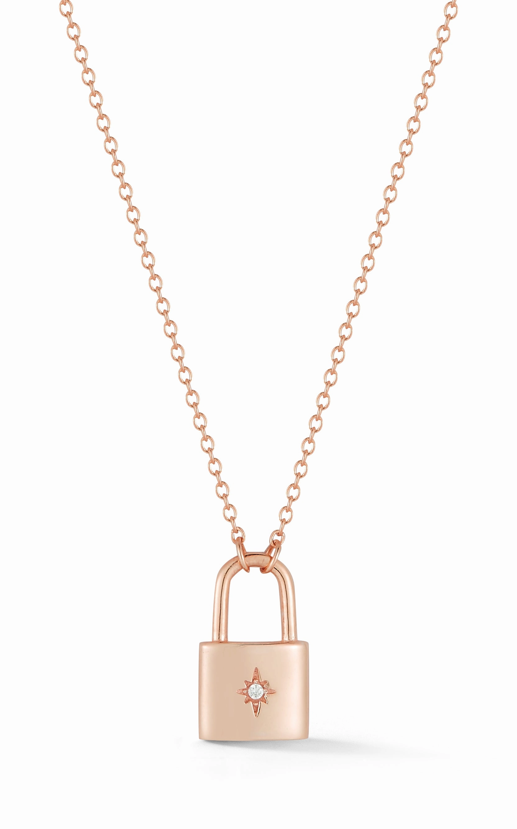 Padlock Pendant Necklace Statement Detail