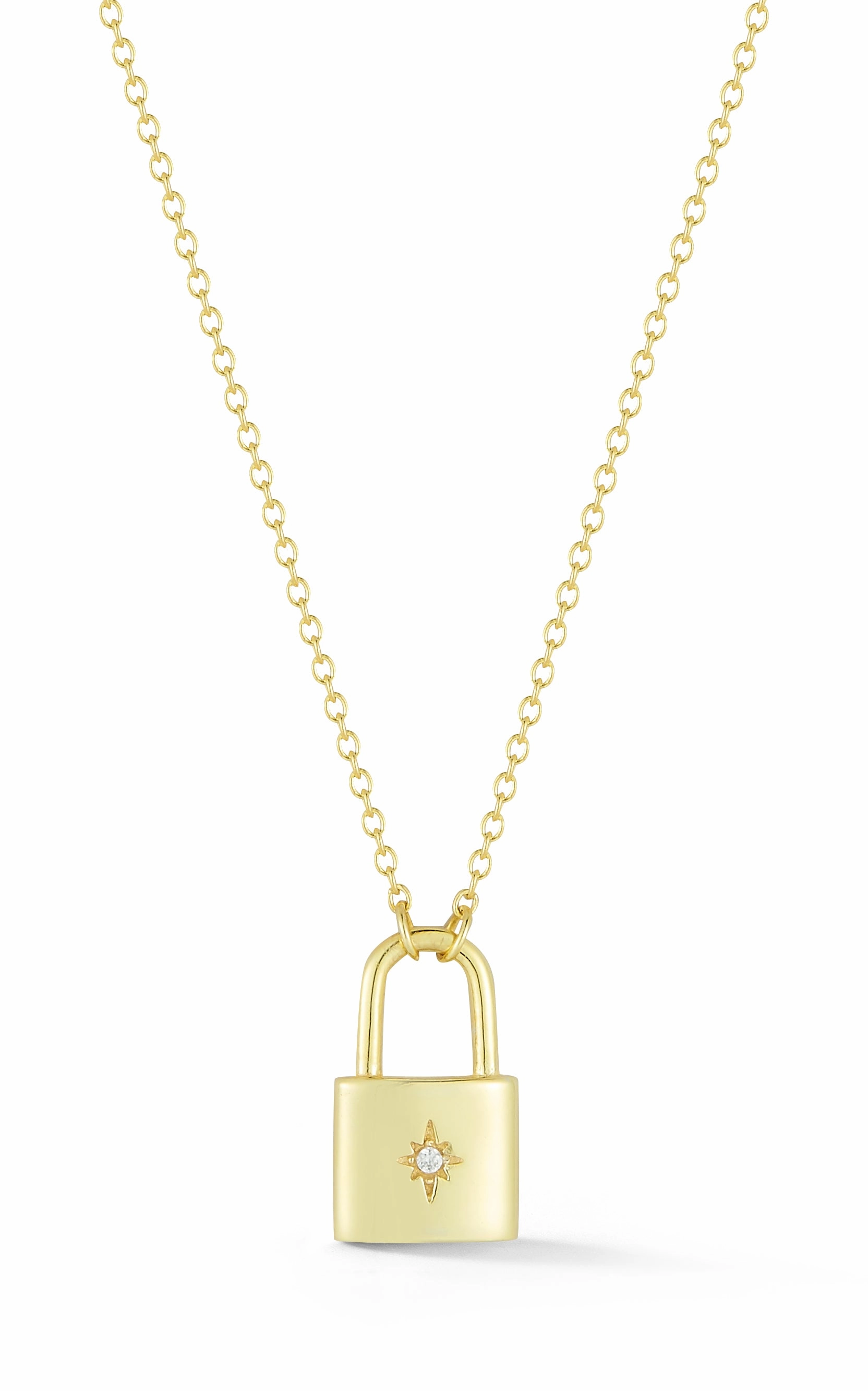Luxurious Item Travel Chic Padlock Pendant Necklace