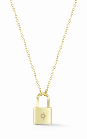 Luxurious Item Travel Chic Padlock Pendant Necklace