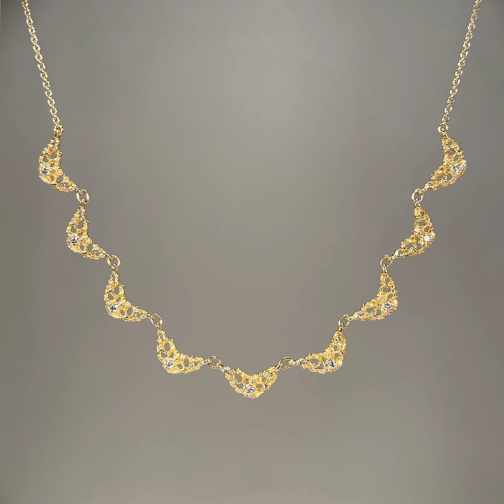 Festival Season Lune 9 Necklace - 14ky Gold   Diamonds