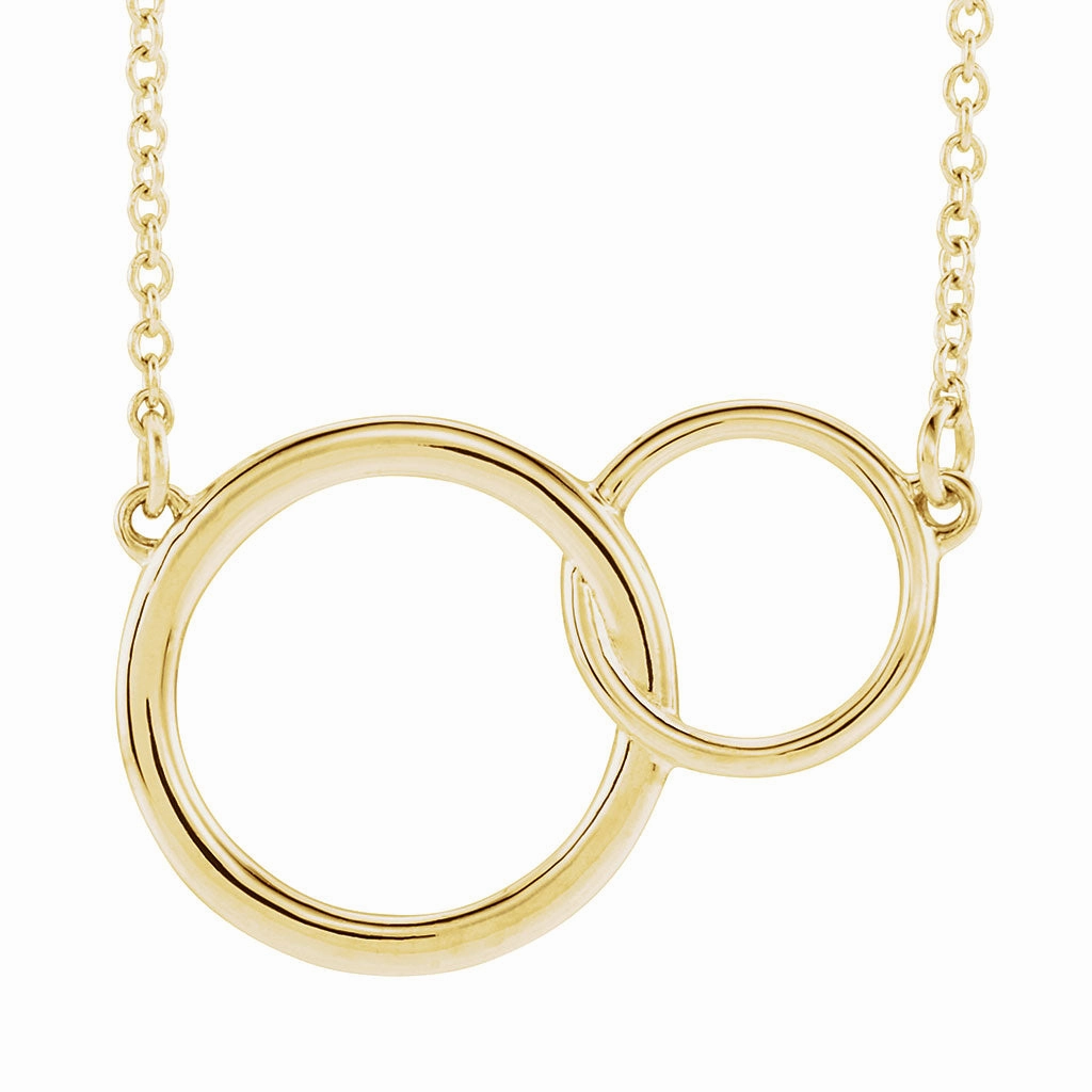 Mother Mood You   Me Plain Necklace in Yellow Gold